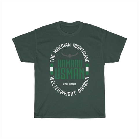 The Nigerian Nightmare Kamaru Usman Green Shirt