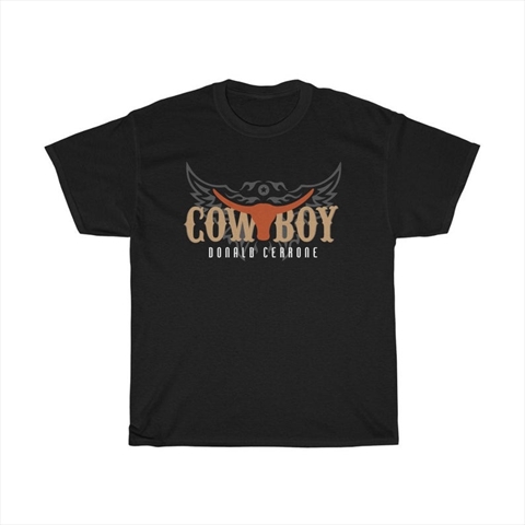 Cowboy Cerrone Steer Head Black Unisex T-Shirt