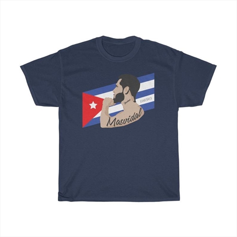 Jorge Masvidal Gamebred Cuban Flag Navy Shirt