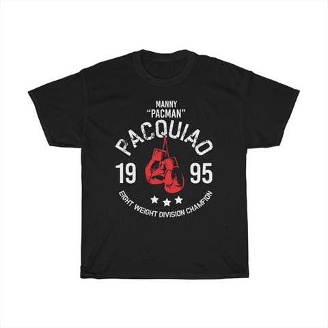 Manny Pacquiao Classic 1995 Eight Weight Division Champion Black Shirt