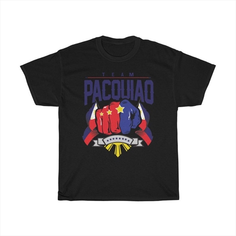 Team Manny Pacquiao Philippines National Fist Black Unisex Shirt