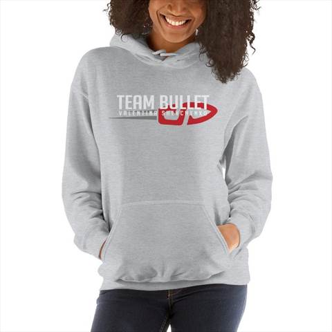 Team Bullet Valentina Shevchenko Sport Grey Unisex Hooded Sweatshirt