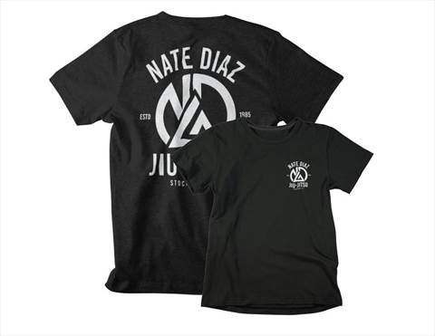 Nate Diaz Jiu Jitsu Stockton Front & Back Black Unisex T-Shirt 