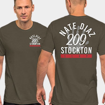 Nate Diaz Stockton Slap Front & Back Army Unisex T-Shirt