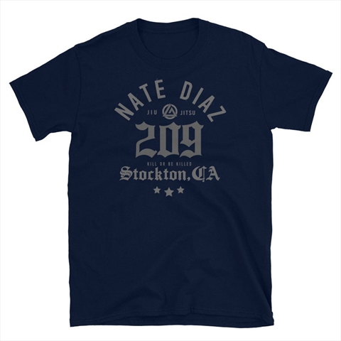 Nate Diaz 209 Stockton California Navy Unisex T-Shirt