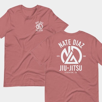 Nate Diaz Jiu Jitsu Stockton Front & Back Mauve Unisex T-Shirt