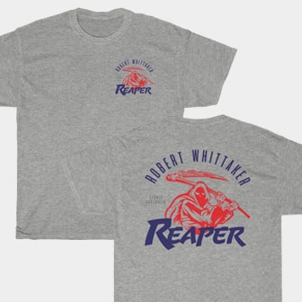 The Reaper Robert Whittaker Front & Back Sport Grey Unisex T-Shirt