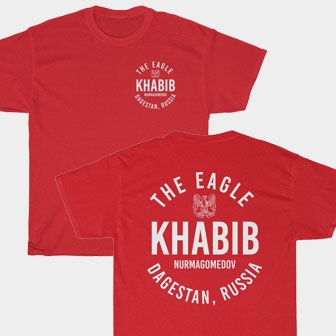 The Eagle Khabib Nurmagomedov Front & Back Red Unisex T-Shirt