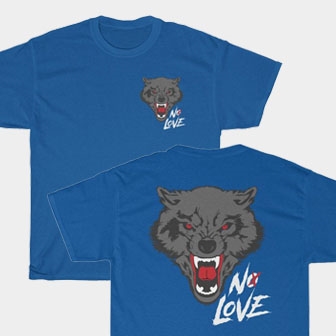 No Love Cody Garbrandt Front & Back Royal T-Shirt