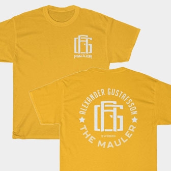 The Mauler Alexander Gustafsson Front & Back Gold Unisex T-Shirt