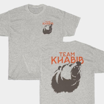 Team Khabib Front & Back Ash Unisex T-Shirt 