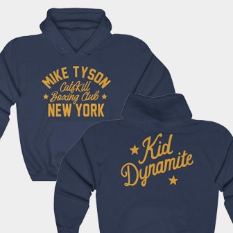 Kid Dynamite Classic Mike Tyson Front & Back Navy Hoodie