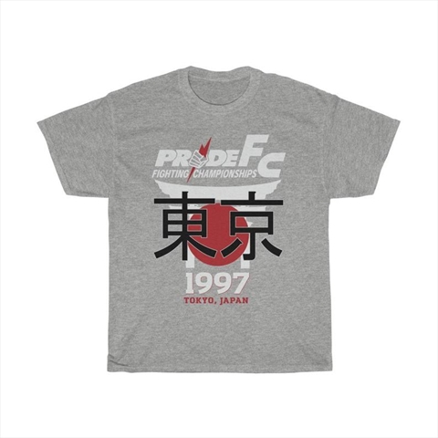 Pride FC Tokyo Japan Classic Graphic MMA Sport Grey Unisex T-Shirt