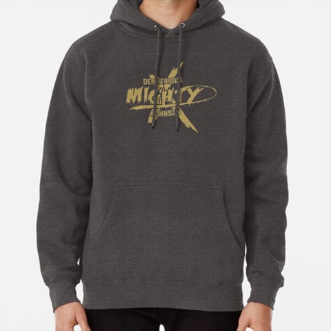Demetrius Mighty Johnson Charcoal Heather Pullover Hoodie 