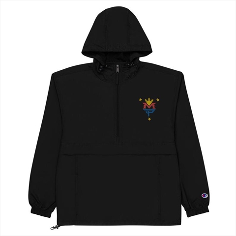 Classic Manny Pacquiao Embroidered Champion Packable Black Unisex Jacket