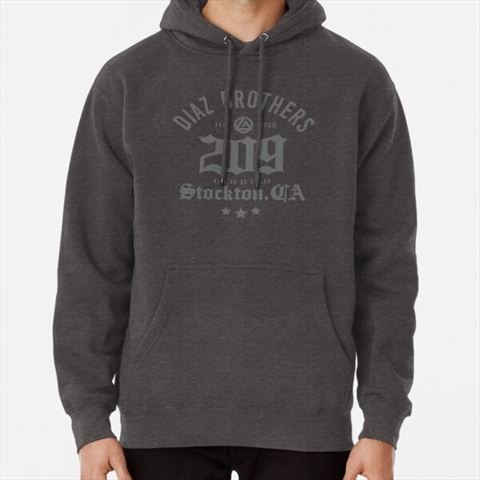 Diaz Brothers 209 Stockton Charcoal Heather Pullover Hoodie