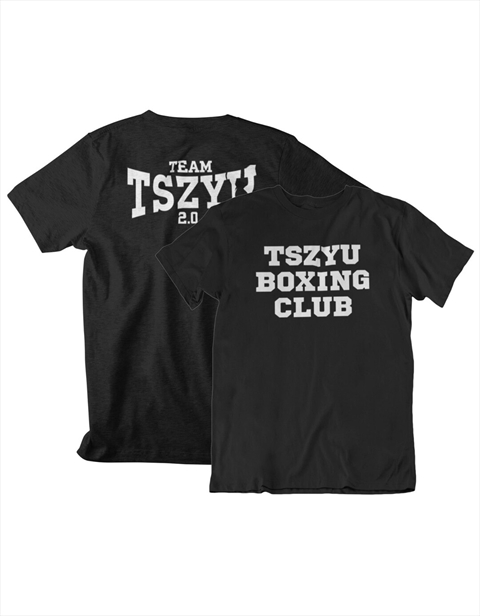 Team Tszyu Boxing Club Front & Back Graphic Fighter Wear Black Unisex T-Shirt