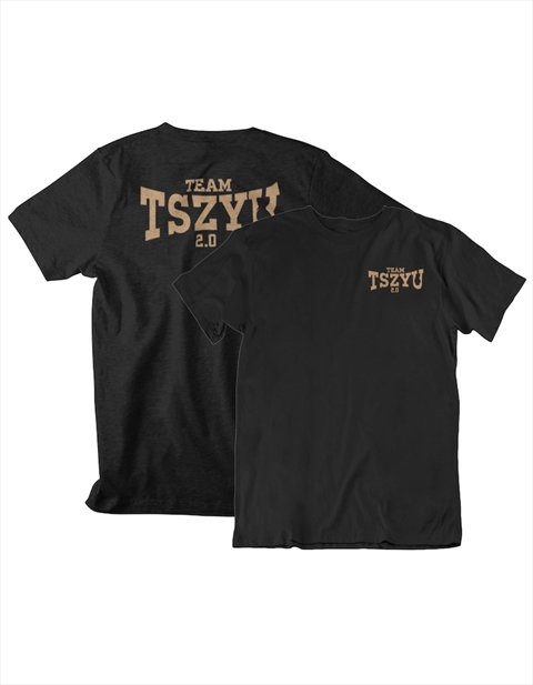 Team Tszyu Gold Front & Back Graphic Fighter Wear Black Unisex T-Shirt