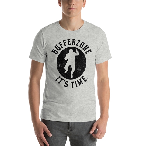 Male BufferZone by Bruce Buffer Unisex T-Shirt, Black Logo | MILLIONS