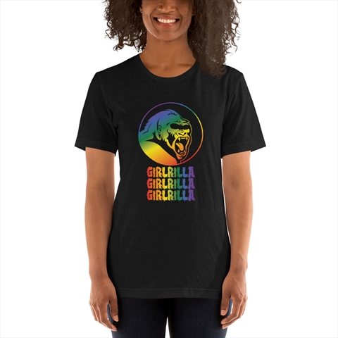 Liz Carmouche Female Girl-Rilla, Women's T-Shirt, Rainbow Logo | MILLIONS