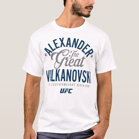 Alexander The Great Volkanovski UFC White T-Shirt