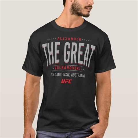 Alexander The Great  Volkanovski UFC Black T-Shirt