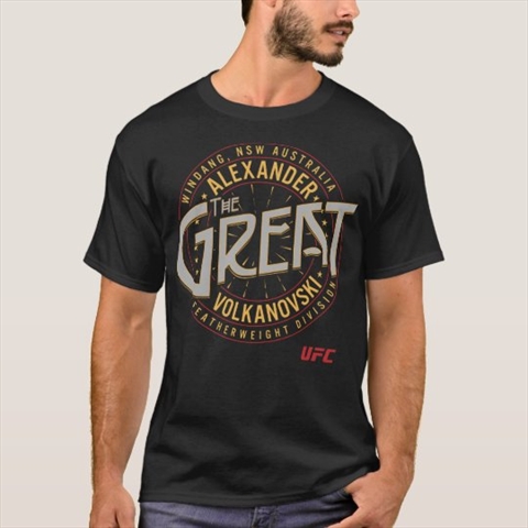 Alexander The Great Volkanovski UFC Black T-Shirt