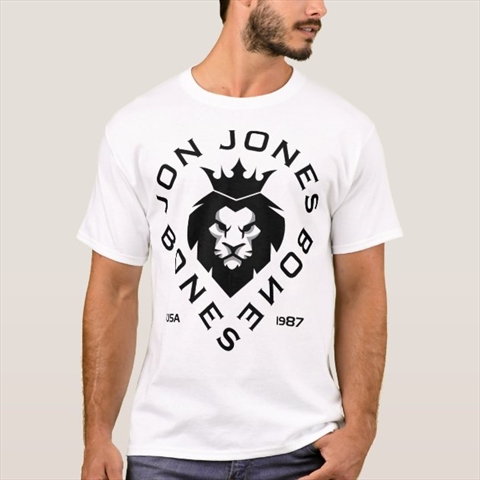 Jon Bones Jones Lion Head White T-Shirt