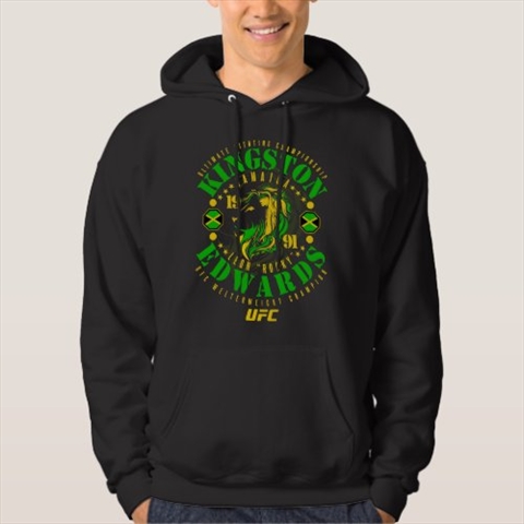 Kingston Leon Edwards UFC Black Hoodie